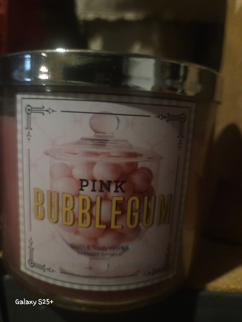HTF Bath & Body Works Pink Bubblegum Scented Candle